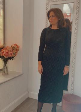 Vestido negro brillo